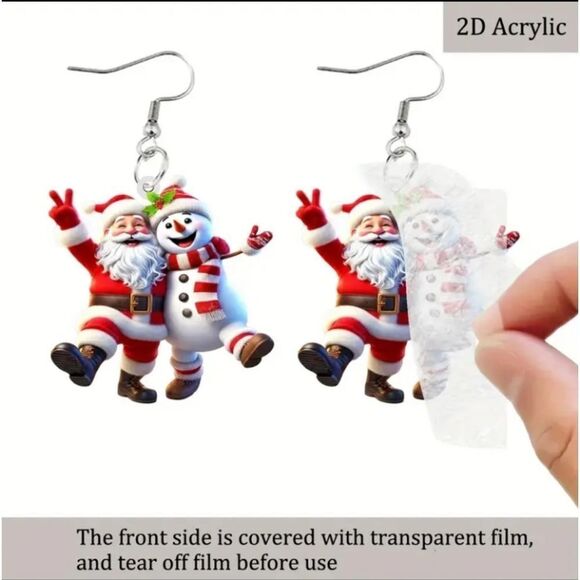 Hand Crafted Festive dangle earrings - Picture 9 of 9